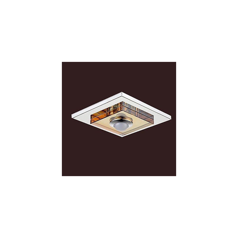 Amber Crystal Ceiling light 1 light Flush Mounted