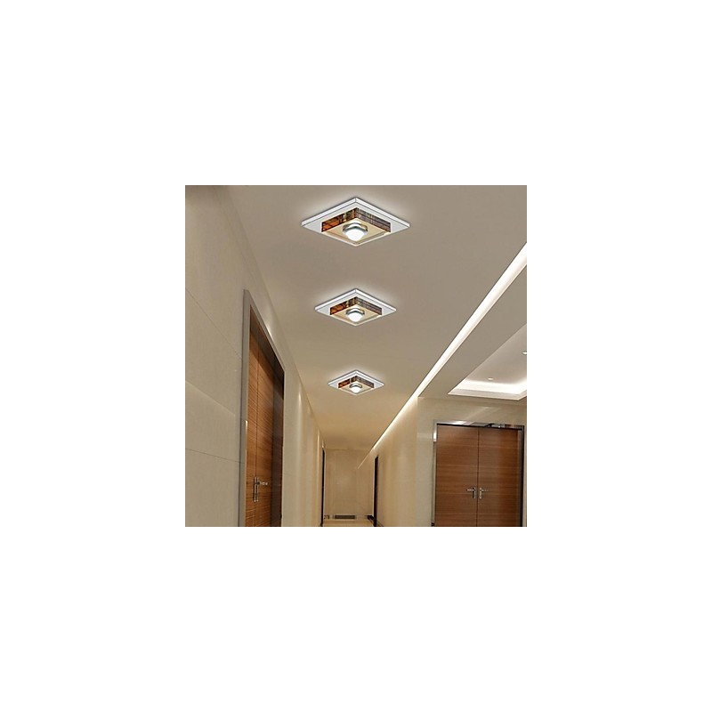Amber Crystal Ceiling light 1 light Flush Mounted