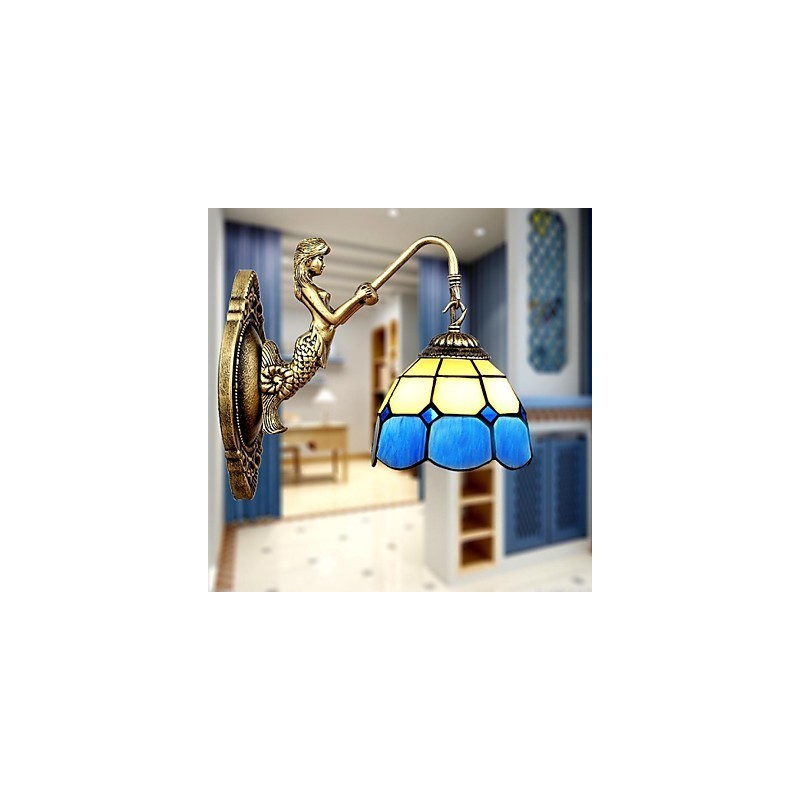 Europe Type Restoring Ancient Ways Wall Lamp Creative Mediterranean Glass Lights