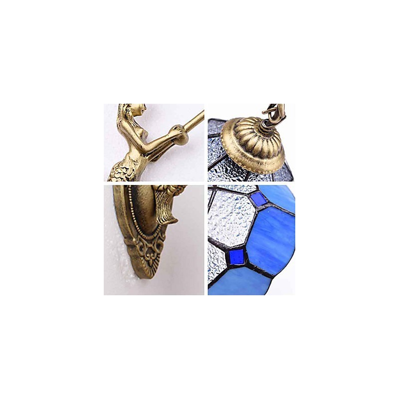 Europe Type Restoring Ancient Ways Wall Lamp Creative Mediterranean Glass Lights