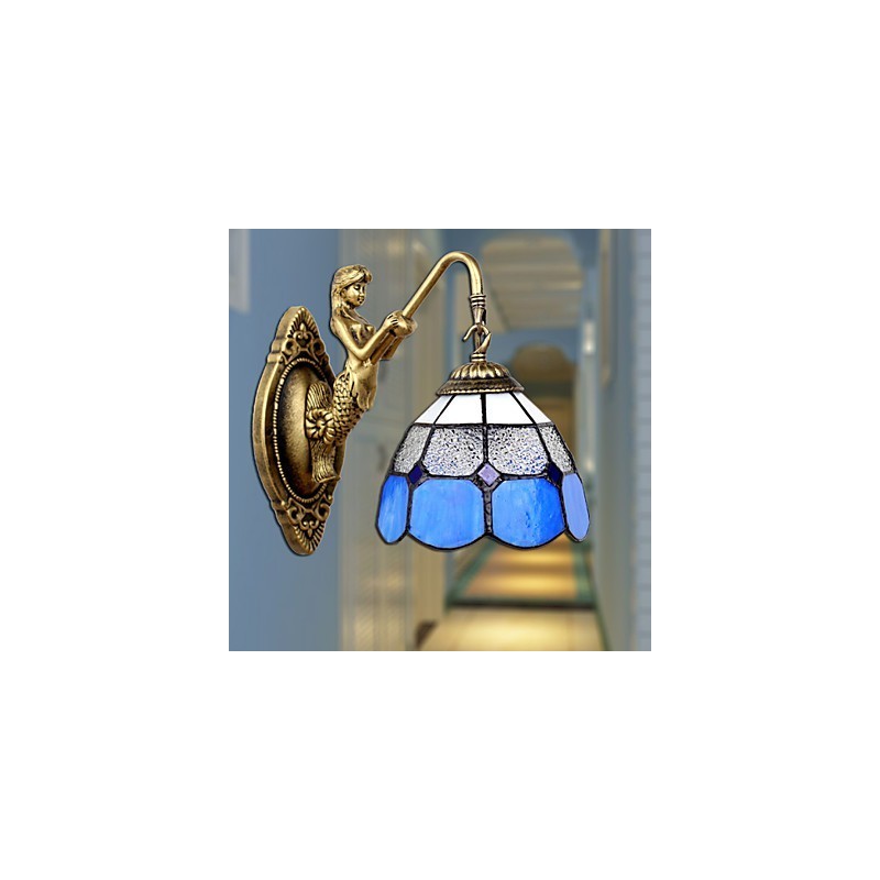 Europe Type Restoring Ancient Ways Wall Lamp Creative Mediterranean Glass Lights