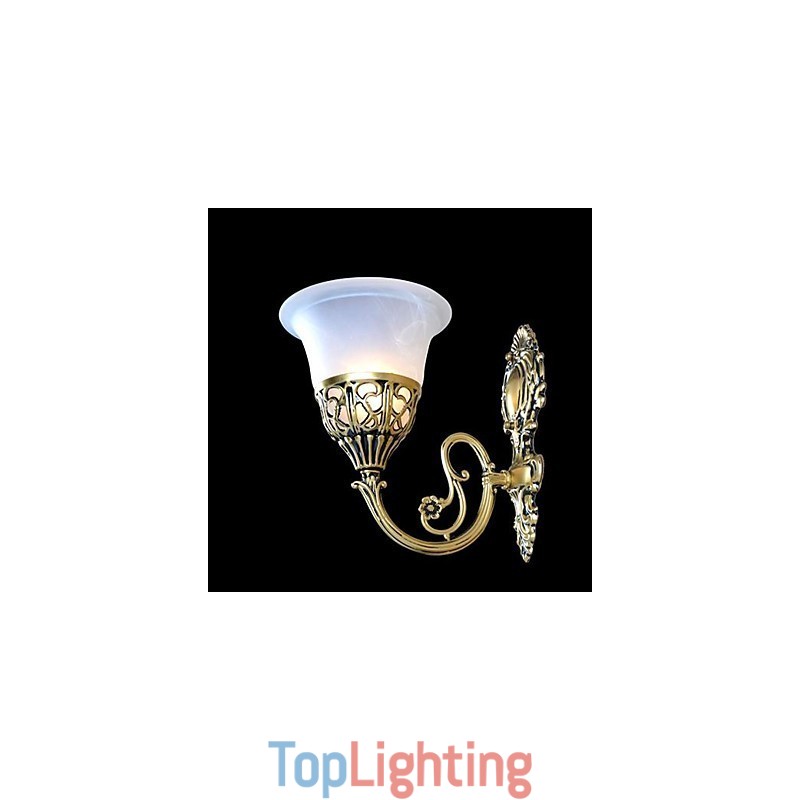 Bronze Wall Sconces Lights Moire Glass European Retro Classic 220V