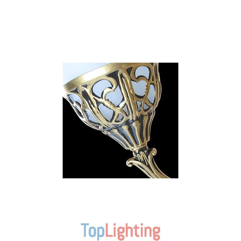 Bronze Wall Sconces Lights Moire Glass European Retro Classic 220V