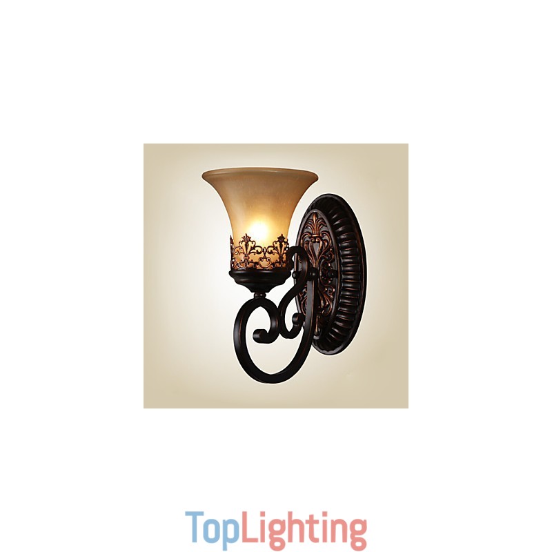 Vintage Wall Lamps 1 Light with Resin Material Glass Shade Bed Room Living Room Hallway Lights