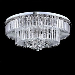Flush Mount with Remote Control Modern Contemporary Glass