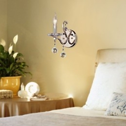 Crystal Candle Wall Lights Modern Contemporary Metal