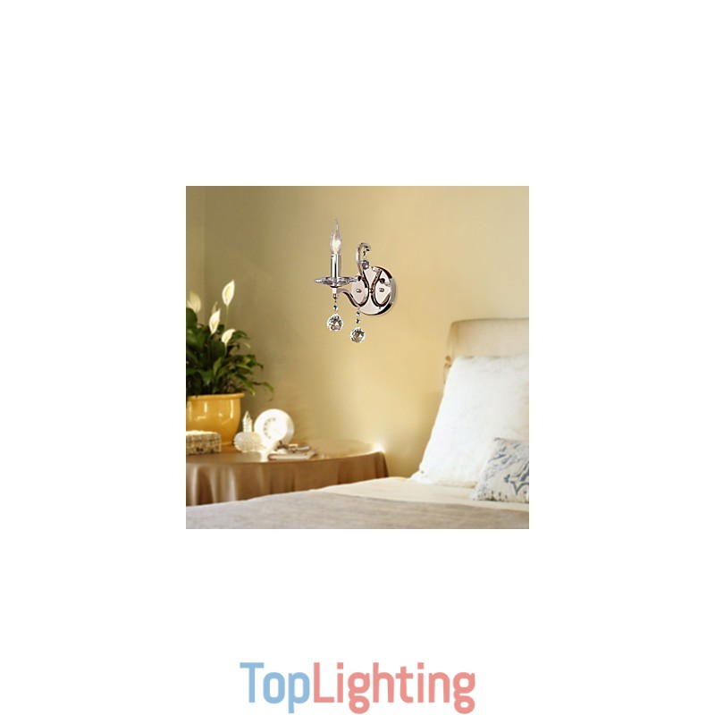 Crystal Candle Wall Lights Modern Contemporary Metal