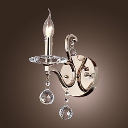 Crystal Candle Wall Lights Modern Contemporary Metal