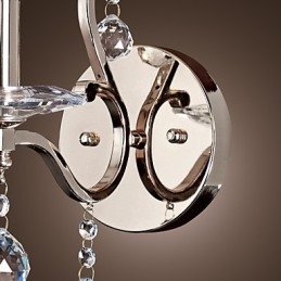 Crystal Candle Wall Lights Modern Contemporary Metal