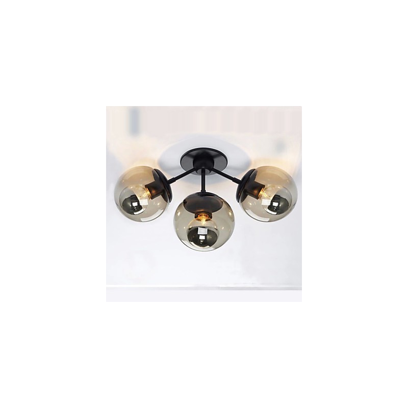 Wall Sconces Glass ball 3Lights Outdoor Indoor Wall Lightsl Rustic Lodge Metal