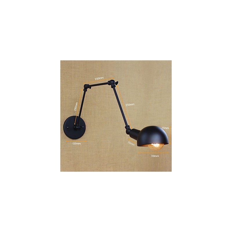 Personality Long Arm Adjustable Angle Bar Three Retro Living Room Lamps Lighting Decorative Wall Sconce