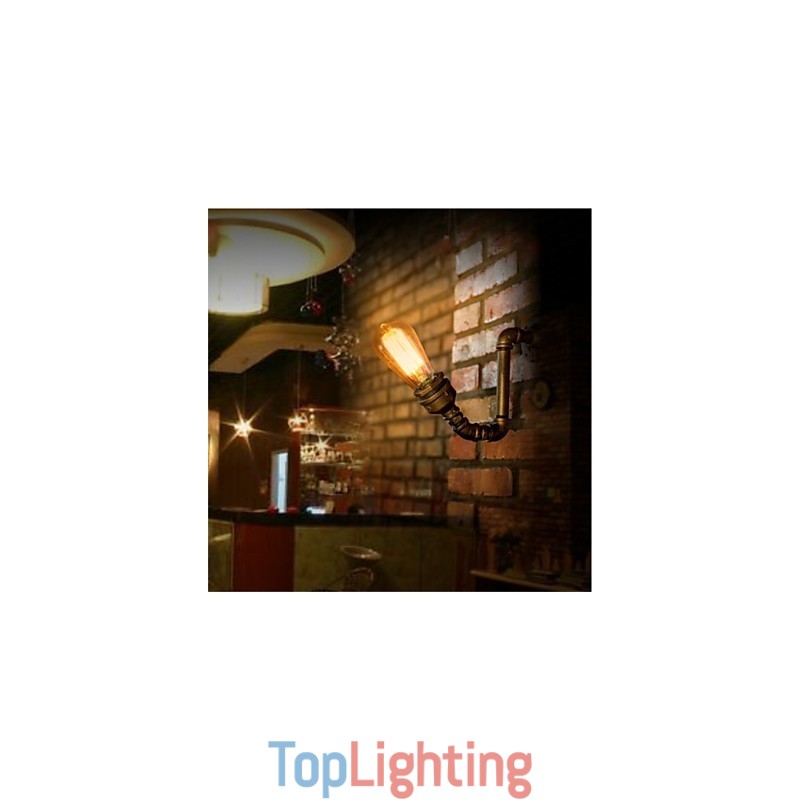 American Village Loft Industrial Edison Style Vintage Wall Light Lamp Retro Water Pipe Lamp Wall Sconce