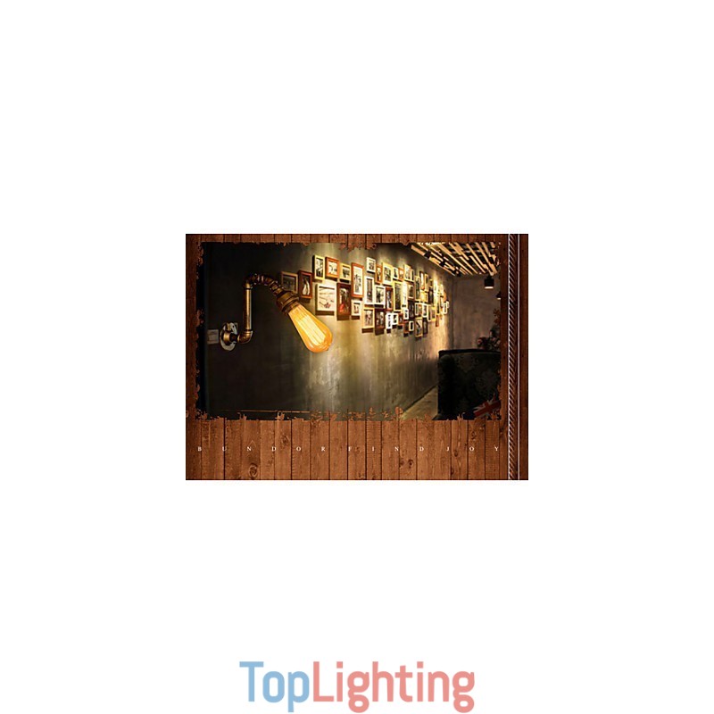 American Village Loft Industrial Edison Style Vintage Wall Light Lamp Retro Water Pipe Lamp Wall Sconce