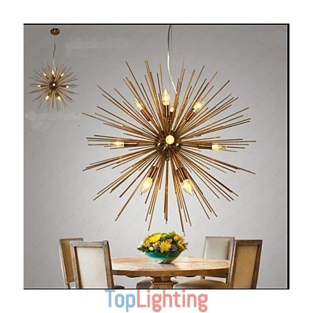 Retro Imitation Copper Creative line 12 Chandelier Retro Imitation Copper Creative line 12 Chandelier