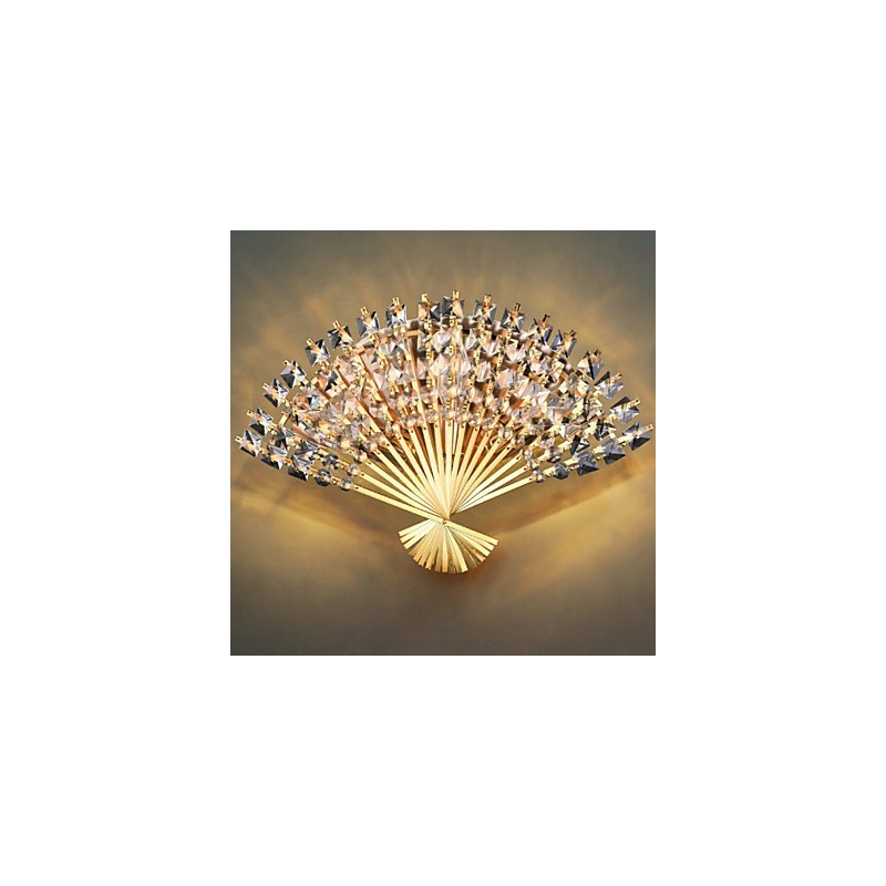Valentine'S Day The Fan Wall Decoration Gifts Contemporary And Contracted Crystal Wall Lamp Light