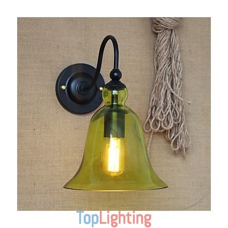 American Rural Countryside Minimalist Blue Glass Decorative Wall Lamp Living Room Hallway American Rural Countryside Minimalist Blue Glass Decorative Wall Lamp Living Room Hallway