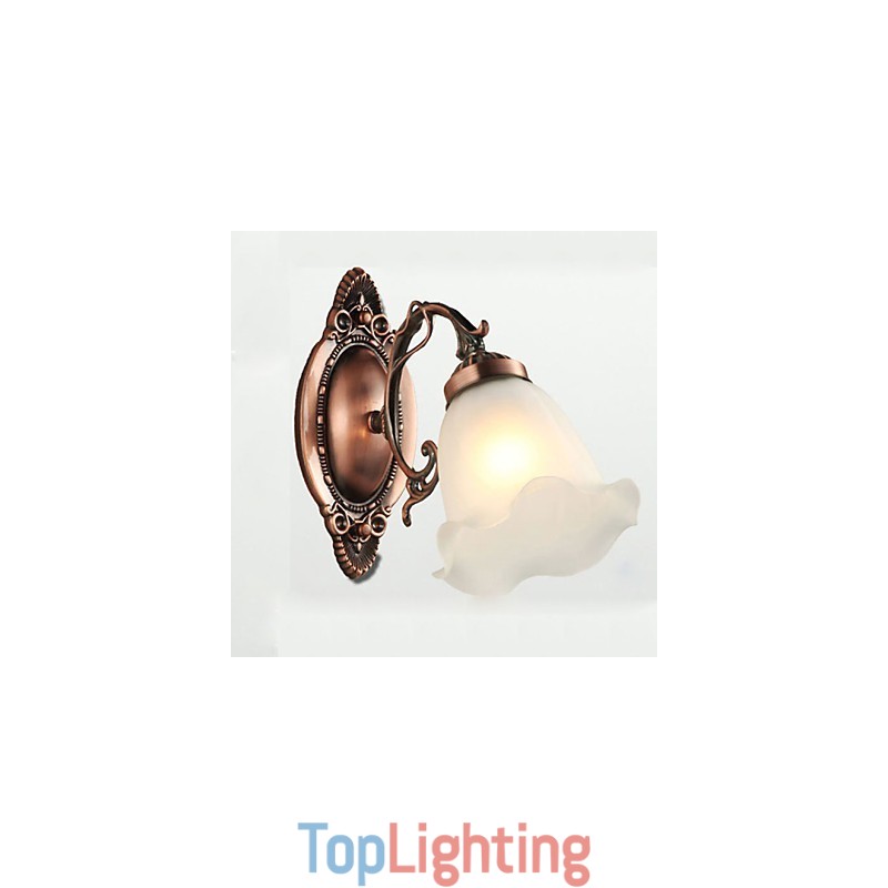Retro Glass Simple European Modern Elegance Wrought Iron Wall Lamp Light