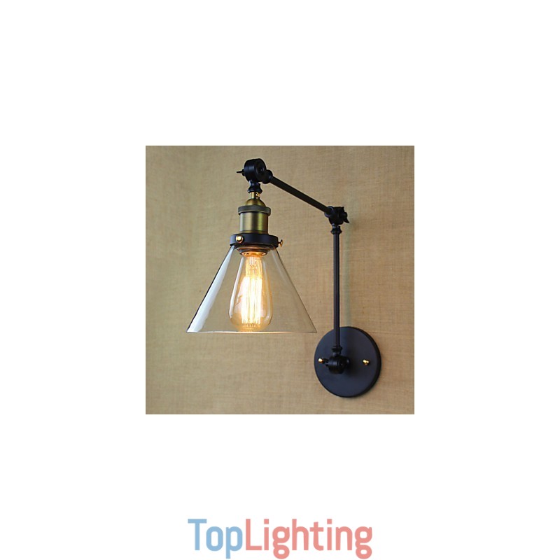 Mediterranean Village Retro Pastoral Glass Decorative Wall Sconce Clothing Store Restaurant Coffee