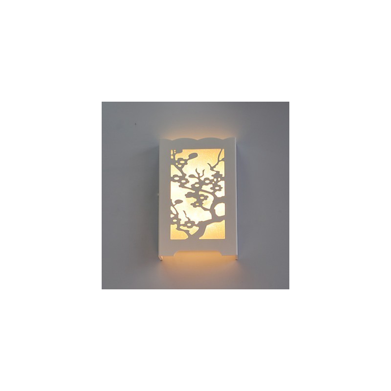 White The Plum Flower Wall Lamp Of Carve Patterns Or Designs On Woodwork Lights