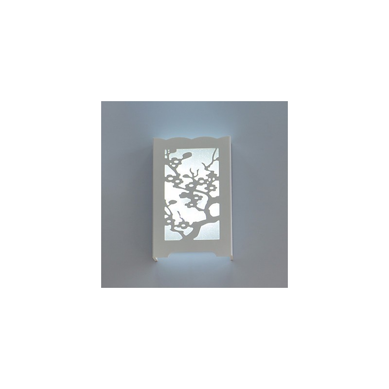 White The Plum Flower Wall Lamp Of Carve Patterns Or Designs On Woodwork Lights