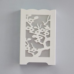 White The Plum Flower Wall Lamp Of Carve Patterns Or Designs On Woodwork Lights