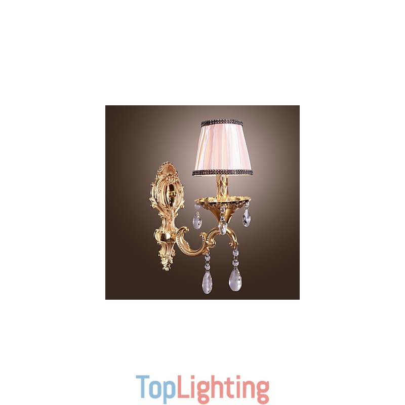 Elegant Crystal Wall Light in Pink