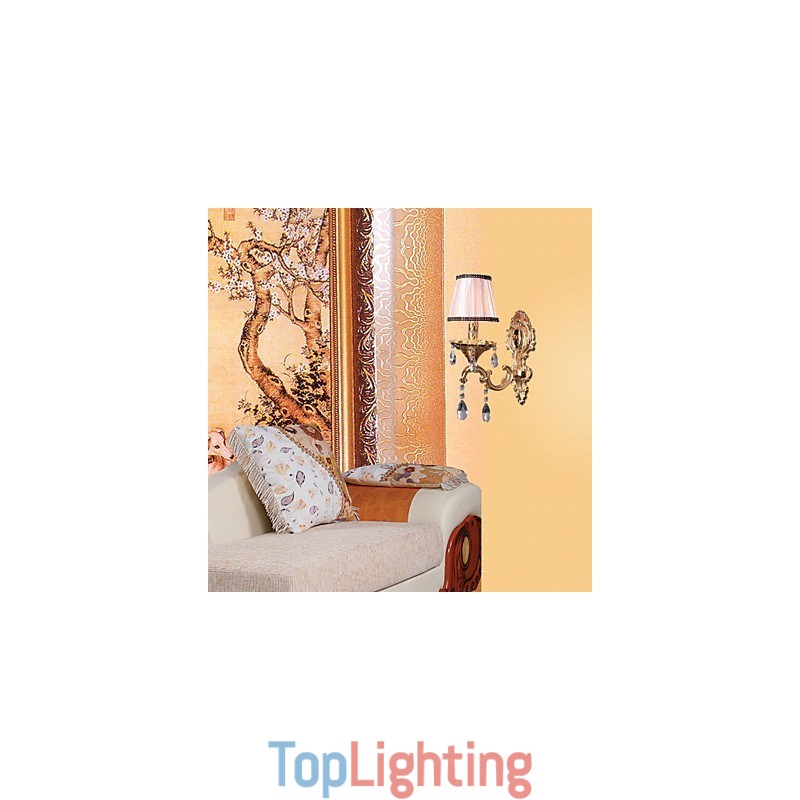 Elegant Crystal Wall Light in Pink