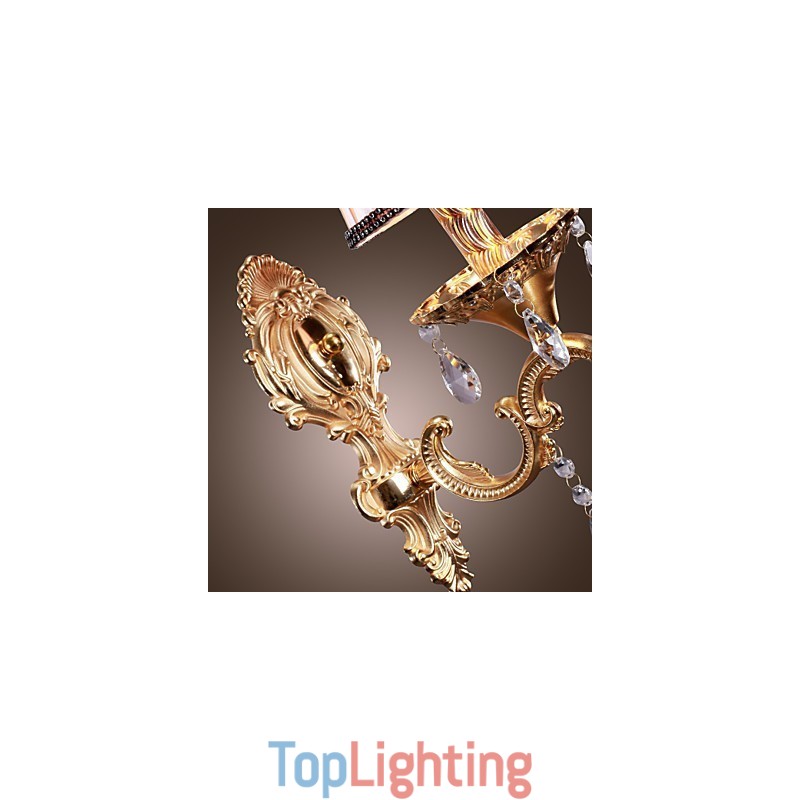 Elegant Crystal Wall Light in Pink