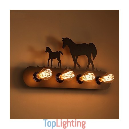 American Village Pastoral LOFT Style Bedroom Aisle Iron Retro Wild Horse Wall Lamps Free Shipping American Village Pastoral LOFT Style Bedroom Aisle Iron Retro Wild Horse Wall Lamps Free Shipping