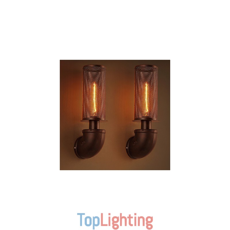Restore Ancient Ways Wrought Iron Loft Creative Wall Lamp Lights