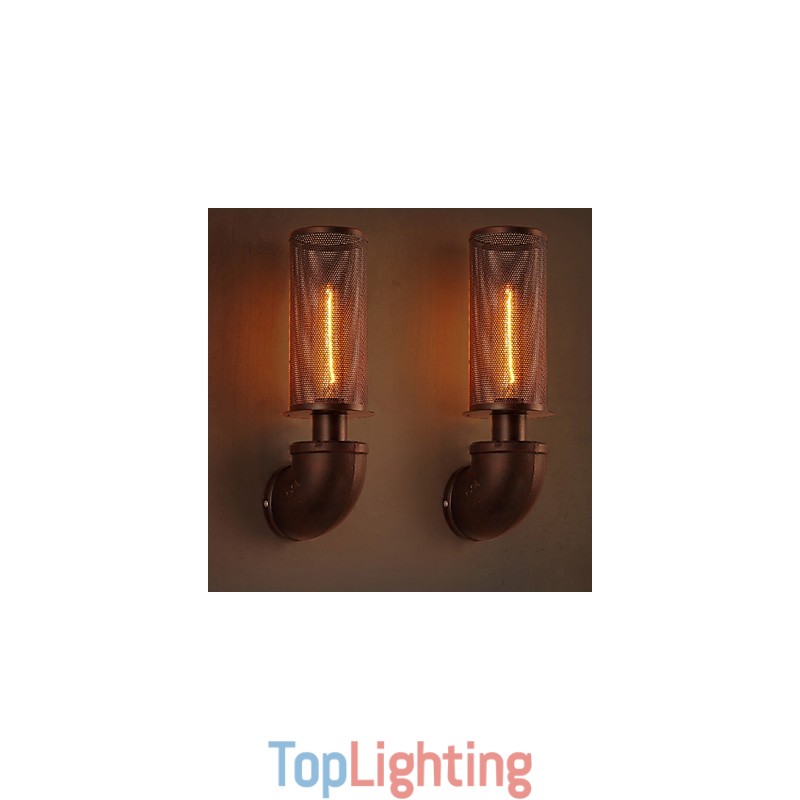 Restore Ancient Ways Wrought Iron Loft Creative Wall Lamp Lights