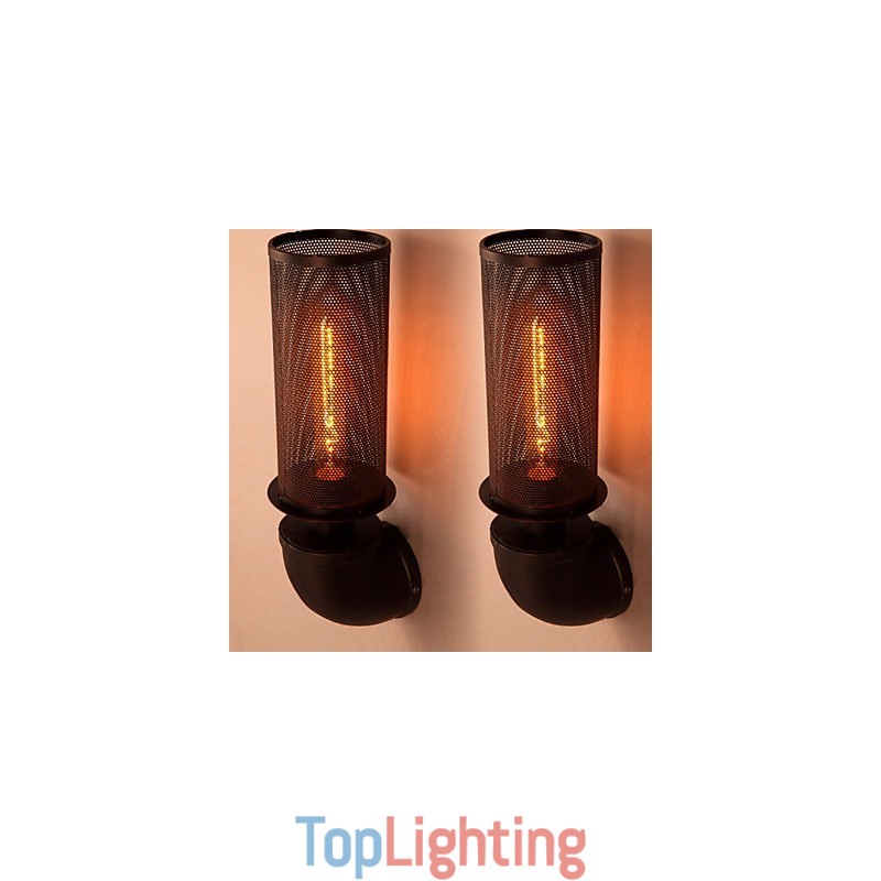 Restore Ancient Ways Wrought Iron Loft Creative Wall Lamp Lights