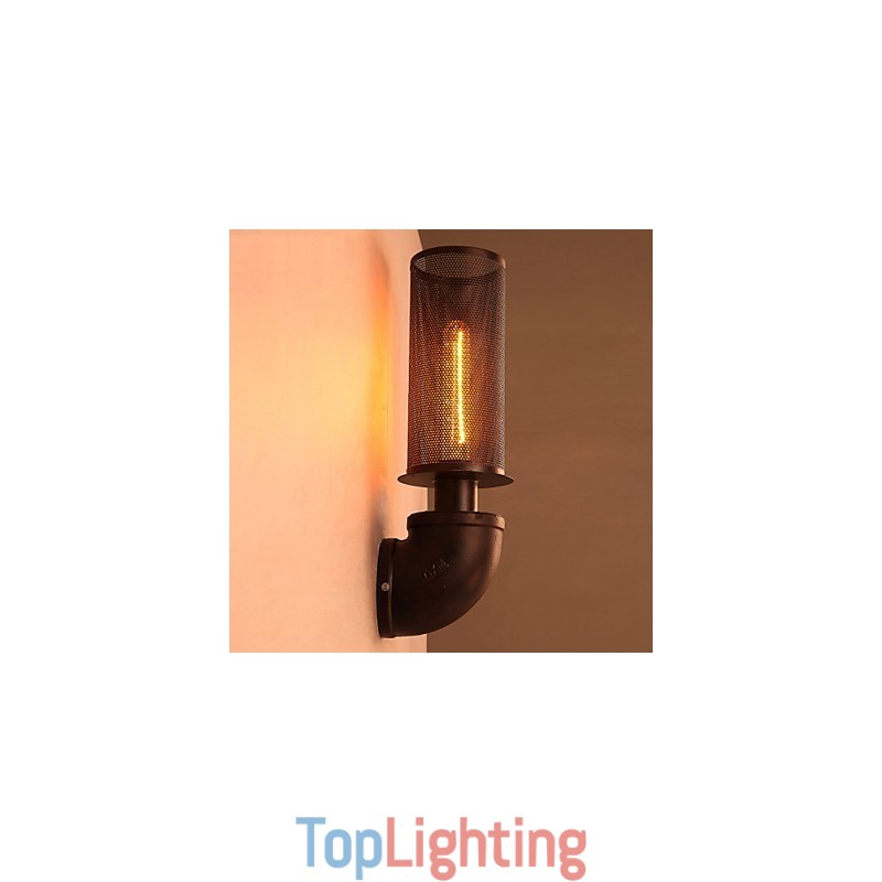 Restore Ancient Ways Wrought Iron Loft Creative Wall Lamp Lights
