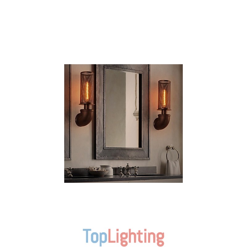 Restore Ancient Ways Wrought Iron Loft Creative Wall Lamp Lights