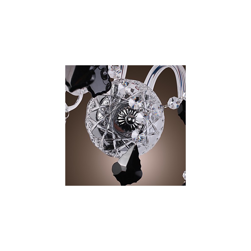 Crystal Wall Light with 2 Lights in Fabric Shade