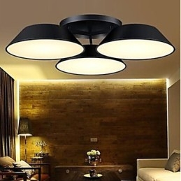 Flush Mount 3 Lights Metal Acrylic Simple Modern