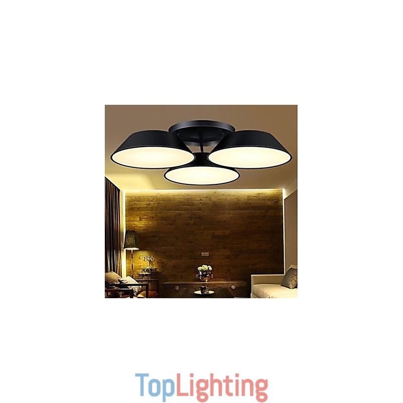Flush Mount 3 Lights Metal Acrylic Simple Modern