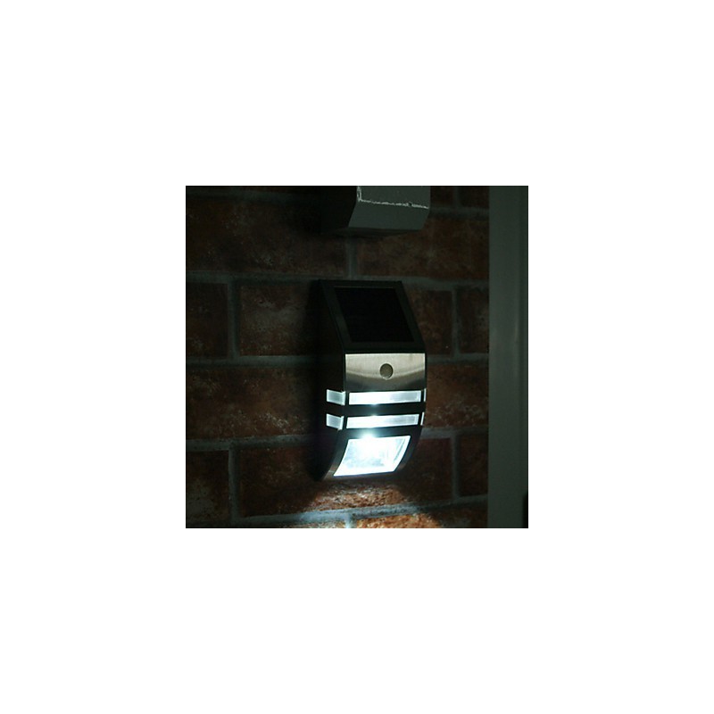 Solar White Wall Light With PIR Motion Sensor