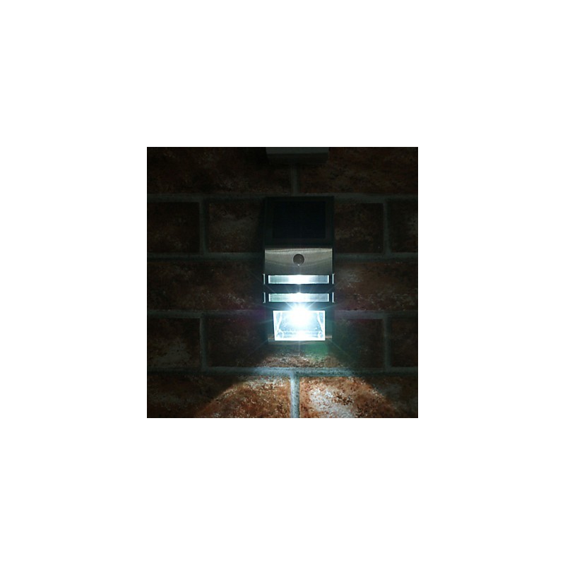 Solar White Wall Light With PIR Motion Sensor