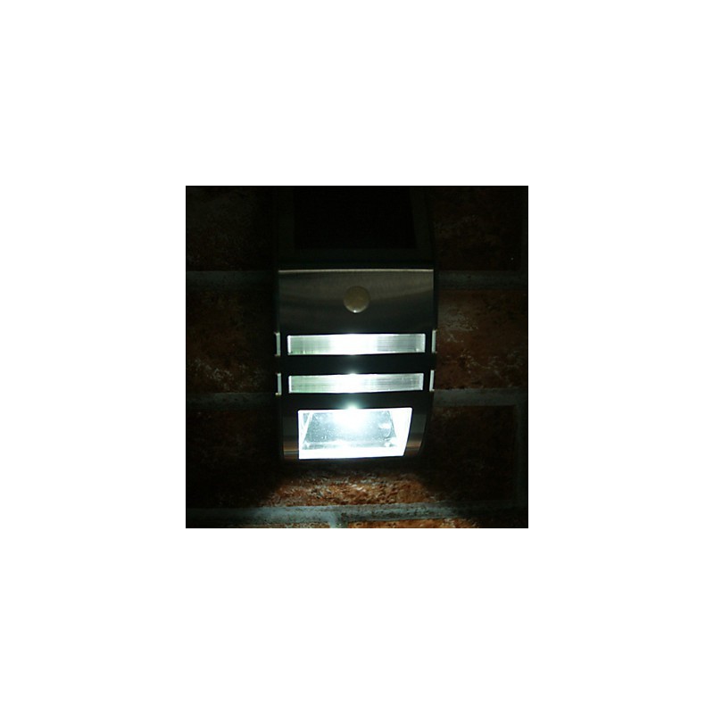 Solar White Wall Light With PIR Motion Sensor