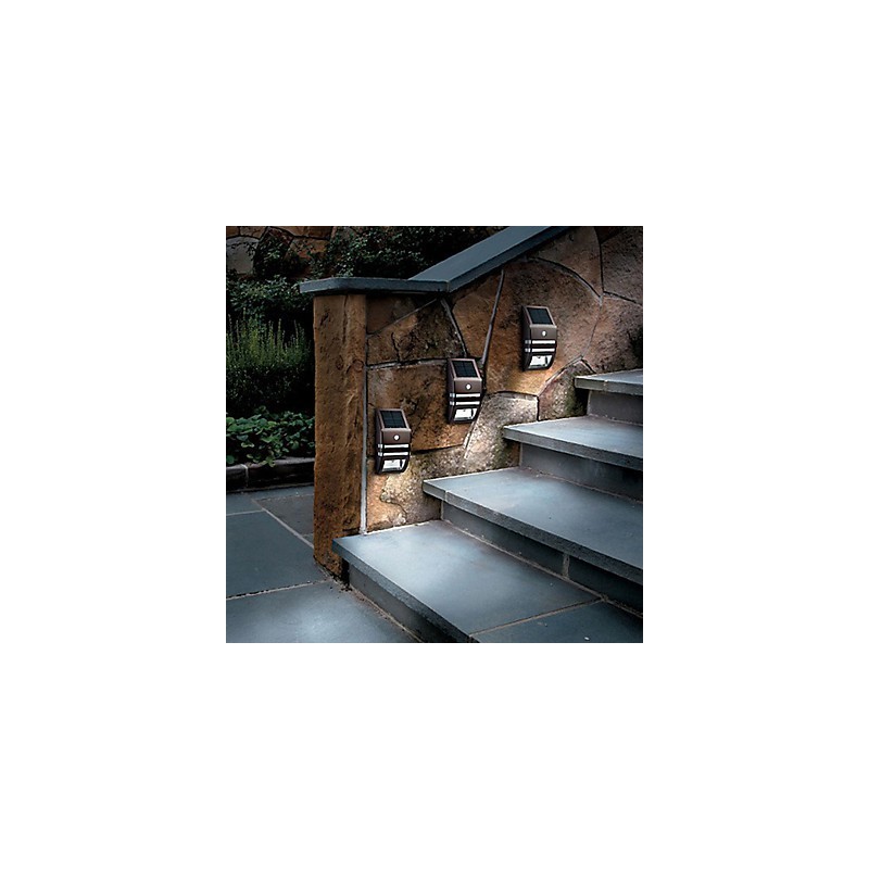 Solar White Wall Light With PIR Motion Sensor