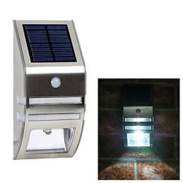 Solar White Wall Light With PIR Motion Sensor