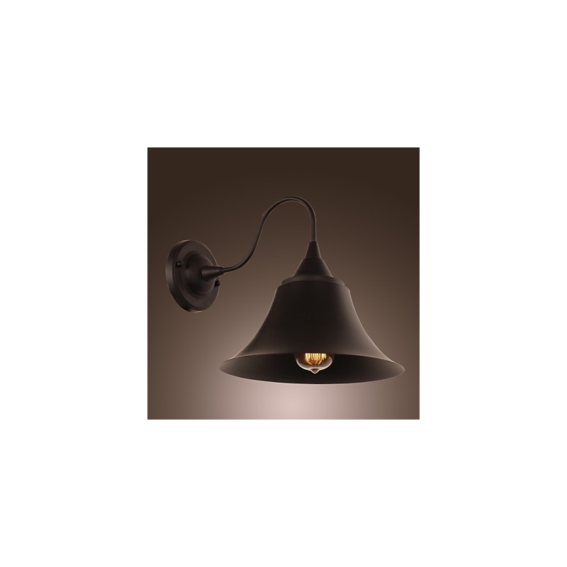Artistic Wall Light with Retro Metal Shade and Bracket