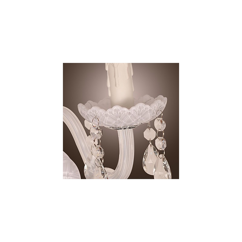 Crystal Wall Light with 2 Lights in Candle Bulb