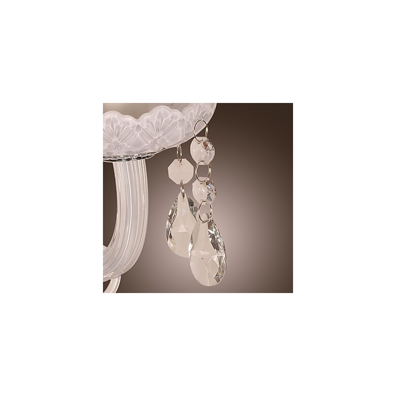 Crystal Wall Light with 2 Lights in Candle Bulb