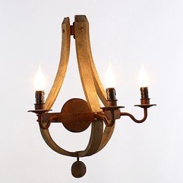 Mini Style Wall Sconces Rustic Lodge Wood Bamboo