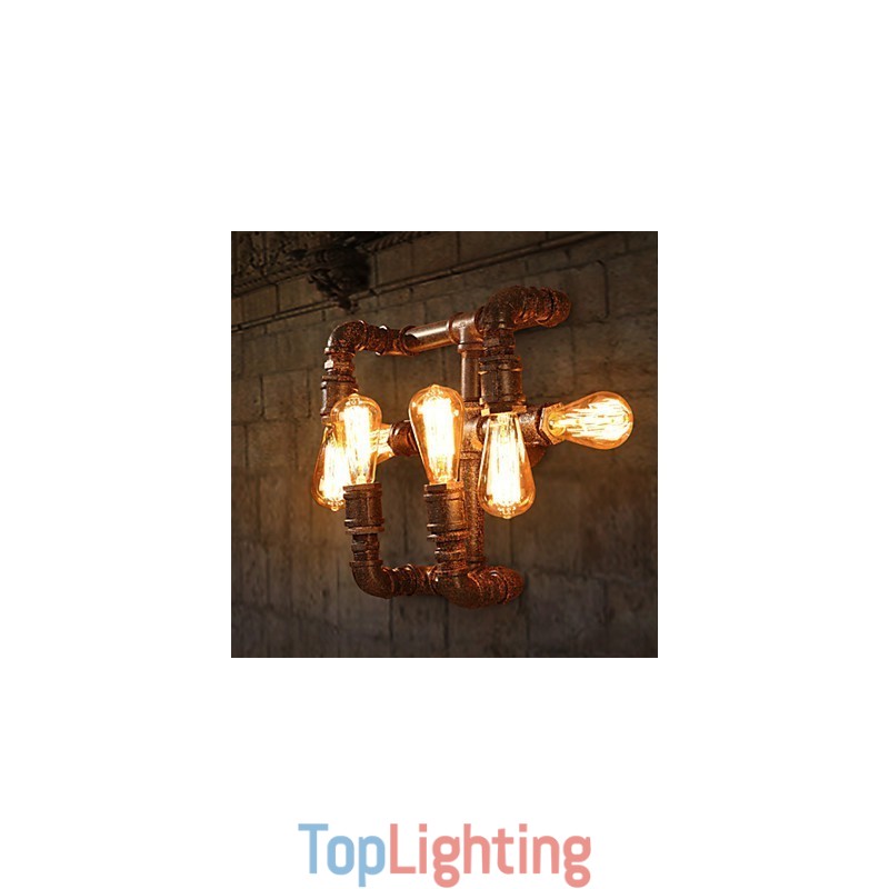 Retro Bar Iron Wall Sconces Mini Style Rustic Lodge Metal