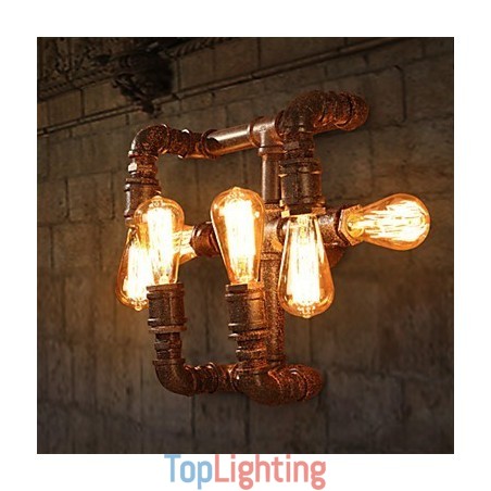 Retro Bar Iron Wall Sconces Mini Style Rustic Lodge Metal