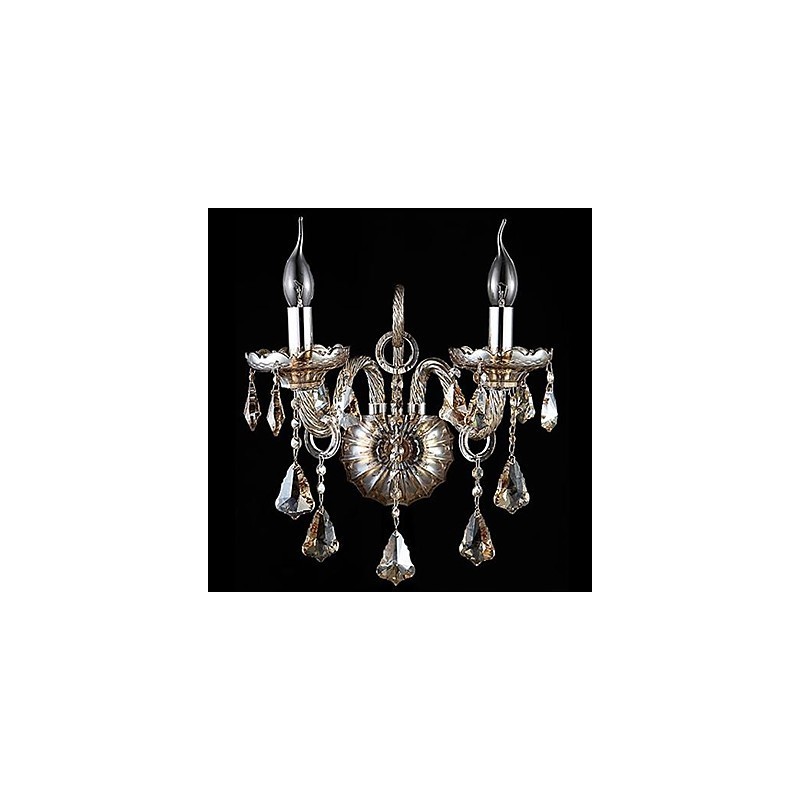 Crystal Wall Sconces Candle Wall Lights Reading Wall Lights Modern Contemporary Metal