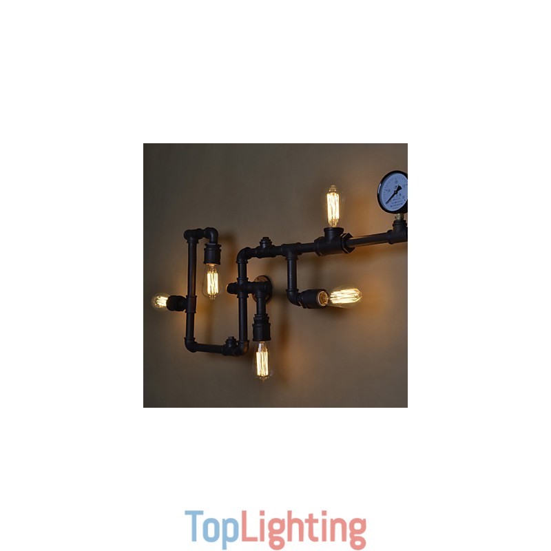 Wall Sconces 5 Light Water Pipe Iron Mini Style Industrial Style Country Metal